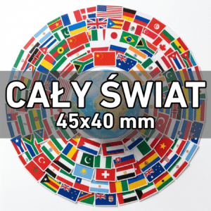 Flagi cały świat 224 szt. (zestaw) Wlepki, naklejki, sticker, kamper, przyczepa, motocykl