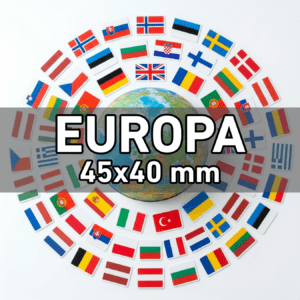 Flagi Europa 59 szt. (zestaw) Wlepki, naklejki, sticker, kamper, przyczepa, motocykl