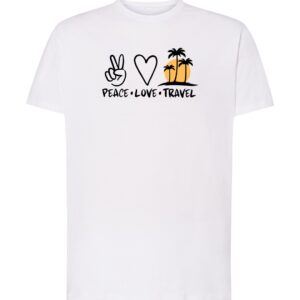 Koszulka PEACE LOVE TRAVEL Unisex