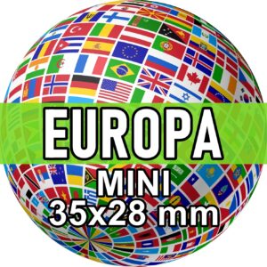 Flagi Europa MINI 59 szt. (zestaw) Wlepki, naklejki, sticker, kamper, przyczepa, motocykl