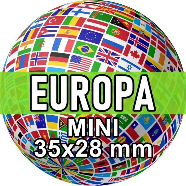 Flagi Europa MINI 59 szt. (zestaw) Wlepki, naklejki, sticker, kamper, przyczepa, motocykl