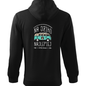 Bluza NA DZIKO NAJLEPIEJ Z BUSIKIEM Unisex Rozpinana