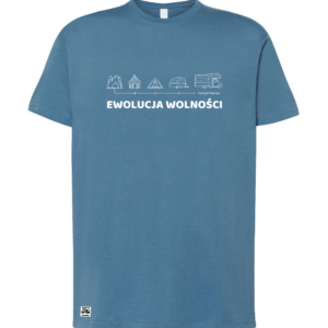 Koszulka EWOLUCJA WOLNOŚCI Unisex NIEBIESKA